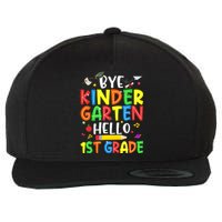 Graduation Bye Kindergarten Hello 1st Grade Back to School Wool Snapback Cap