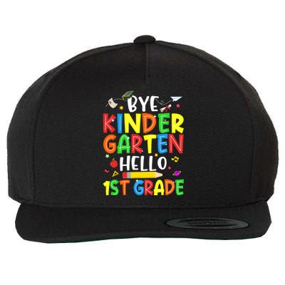 Graduation Bye Kindergarten Hello 1st Grade Back to School Wool Snapback Cap