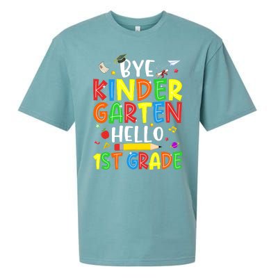 Graduation Bye Kindergarten Hello 1st Grade Back to School Sueded Cloud Jersey T-Shirt