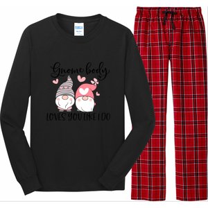 Gnome Body Loves You Like I Do Gift For Valentine Day Long Sleeve Pajama Set