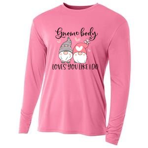 Gnome Body Loves You Like I Do Gift For Valentine Day Cooling Performance Long Sleeve Crew