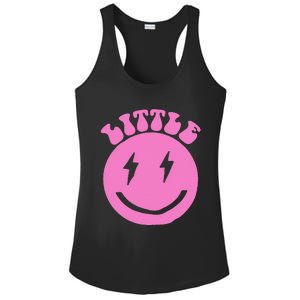 Gbig Big Little Sorority Reveal Smily Face Funny Cute Little Ladies PosiCharge Competitor Racerback Tank