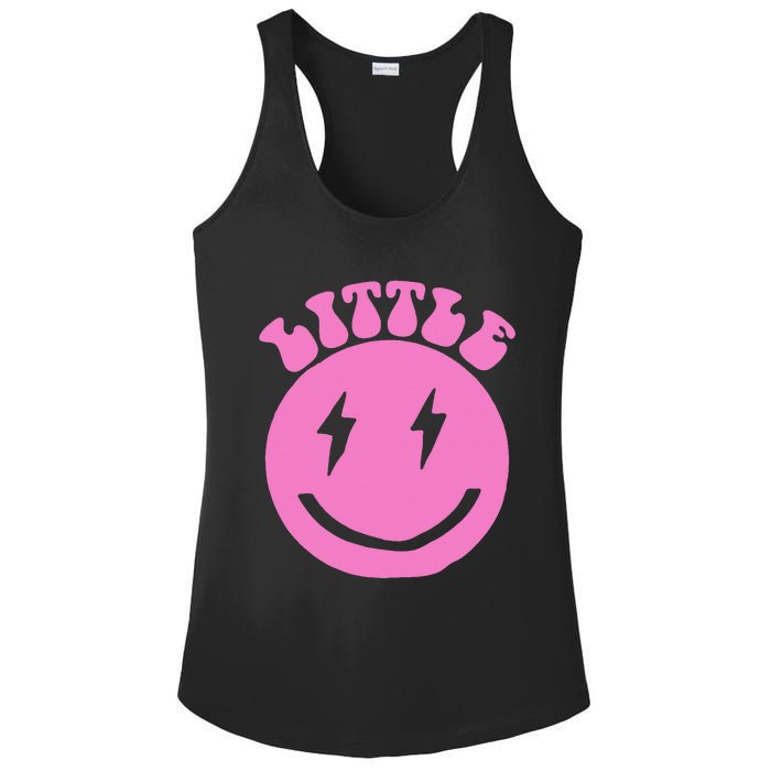 Gbig Big Little Sorority Reveal Smily Face Funny Cute Little Ladies PosiCharge Competitor Racerback Tank