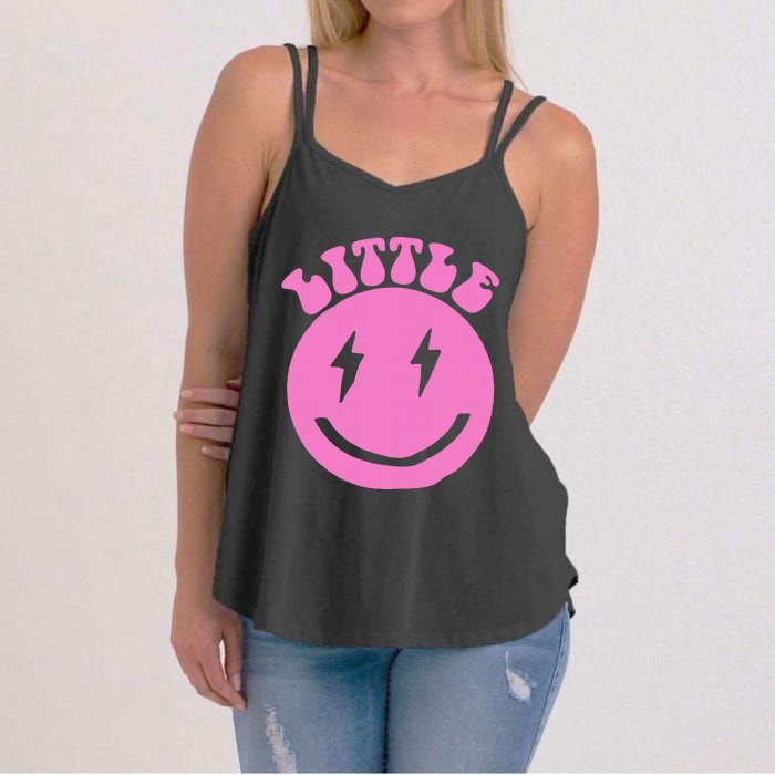 Gbig Big Little Sorority Reveal Smily Face Funny Cute Little Women's Strappy Tank