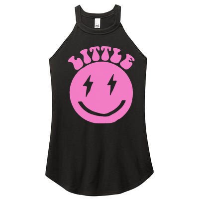 Gbig Big Little Sorority Reveal Smily Face Funny Cute Little Women's Perfect Tri Rocker Tank