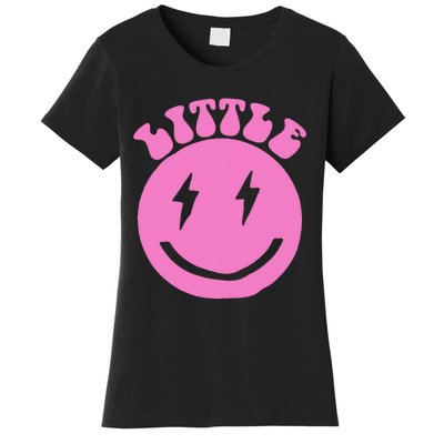 Gbig Big Little Sorority Reveal Smily Face Funny Cute Little Women's T-Shirt