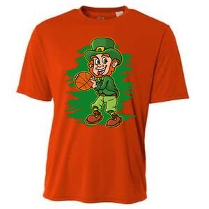 Green Basketball Leprechaun Saint Patrick’s Day Great Gift Cooling Performance Crew T-Shirt