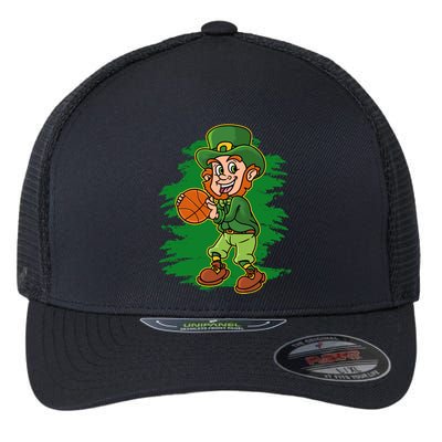 Green Basketball Leprechaun Saint Patrick’s Day Great Gift Flexfit Unipanel Trucker Cap