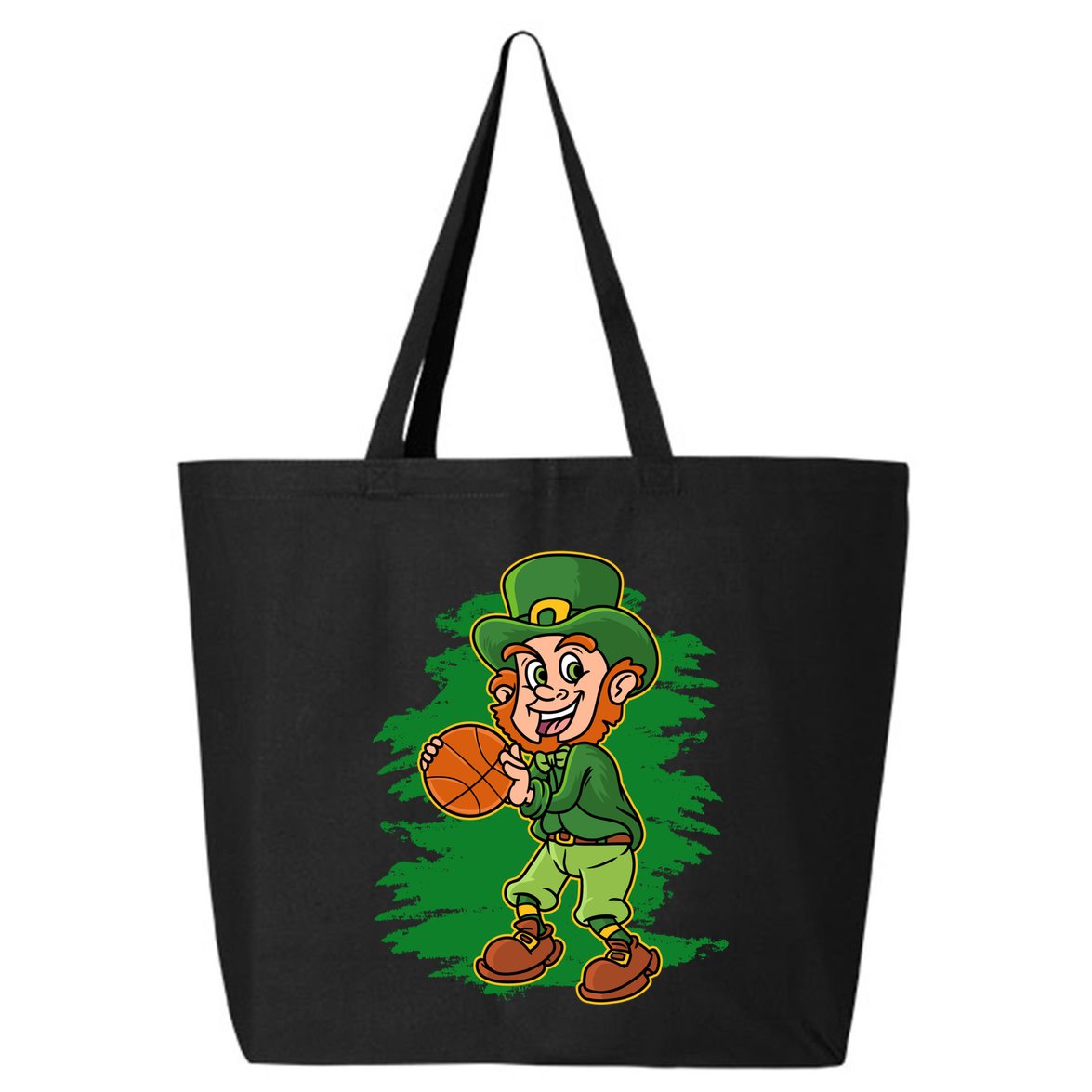Green Basketball Leprechaun Saint Patrick’s Day Great Gift 25L Jumbo Tote