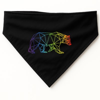Geometric Bear Lgb Rainbow Flag USA-Made Doggie Bandana