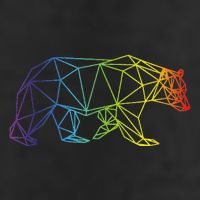 Geometric Bear Lgb Rainbow Flag Adult Drive Performance Visor
