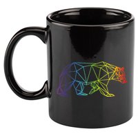 Geometric Bear Lgb Rainbow Flag 11oz C Handle Ceramic Mug