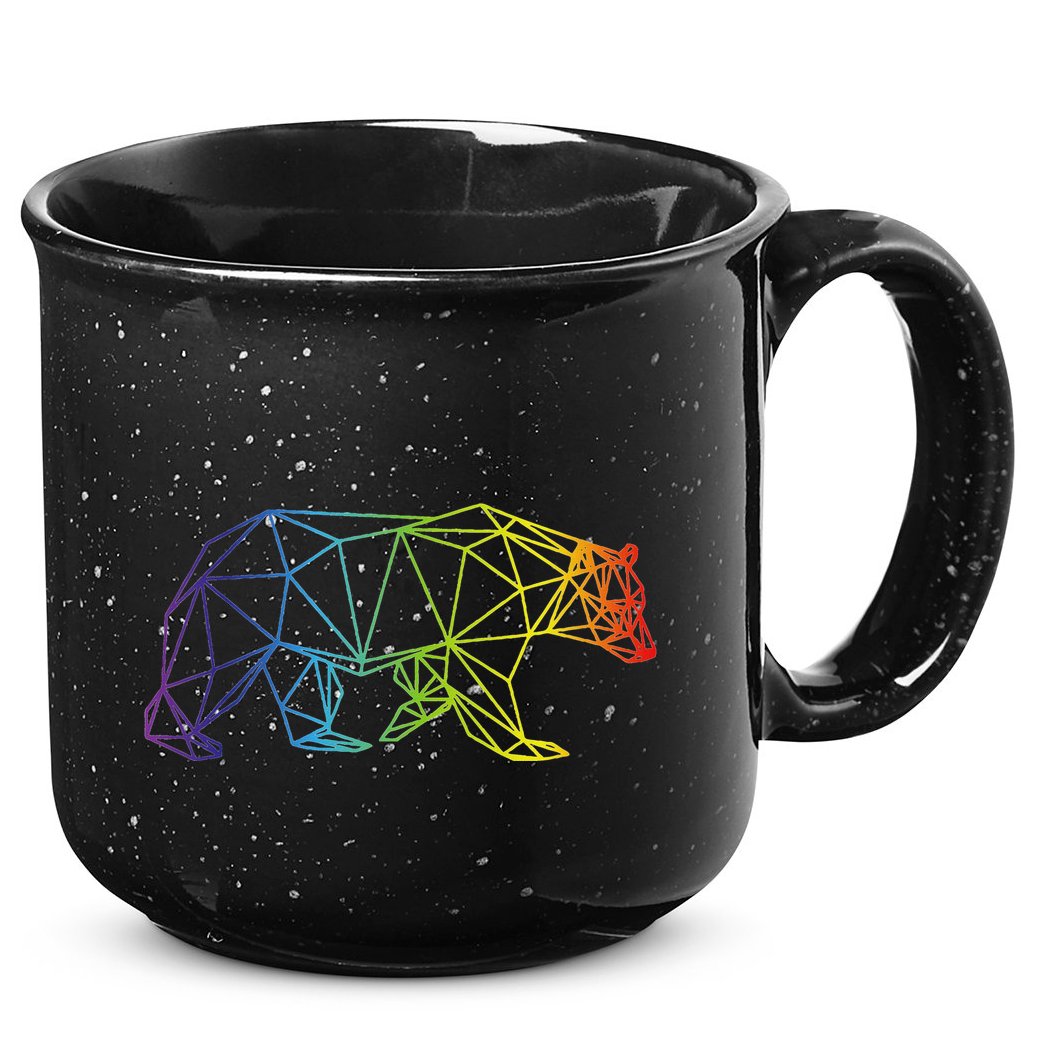 Geometric Bear Lgb Rainbow Flag 15oz Campfire Ceramic Mug