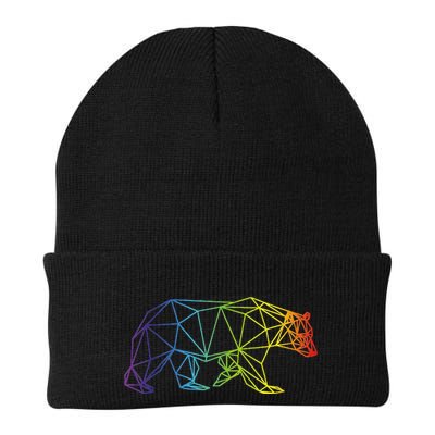 Geometric Bear Lgb Rainbow Flag Beanie