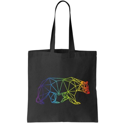 Geometric Bear Lgb Rainbow Flag Bag