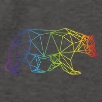 Geometric Bear Lgb Rainbow Flag Vector Backpack