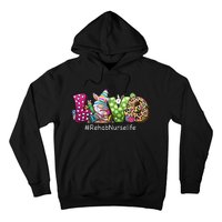 Gnome Bunny Love Rehab Nurse Love Easter Day Hoodie