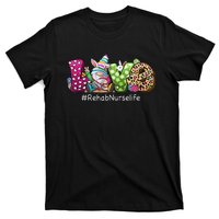 Gnome Bunny Love Rehab Nurse Love Easter Day T-Shirt