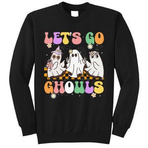 Groovy Boo Lets Go Ghouls Halloween Ghost Gift Sweatshirt