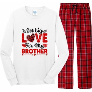 Got Big Love For My Brother Valentine Day Gift Long Sleeve Pajama Set