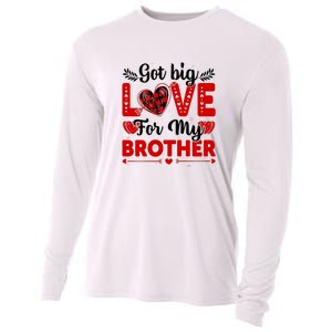 Got Big Love For My Brother Valentine Day Gift Cooling Performance Long Sleeve Crew