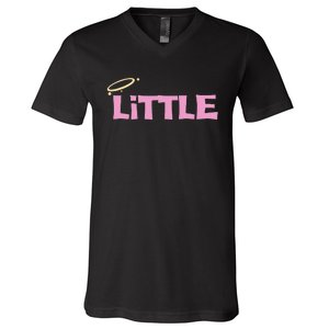 Gbig Big Little Sorority Reveal Funny Family Sorority Little V-Neck T-Shirt