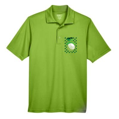 Golf Ball Leprechaun Hat St Patricks Day Sports Lover Cool Gift Men's Origin Performance Pique Polo