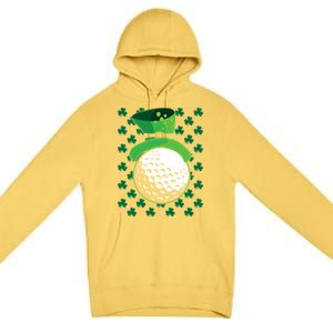 Golf Ball Leprechaun Hat St Patricks Day Sports Lover Cool Gift Premium Pullover Hoodie