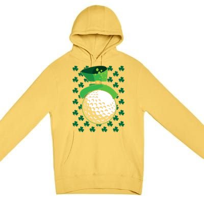 Golf Ball Leprechaun Hat St Patricks Day Sports Lover Cool Gift Premium Pullover Hoodie