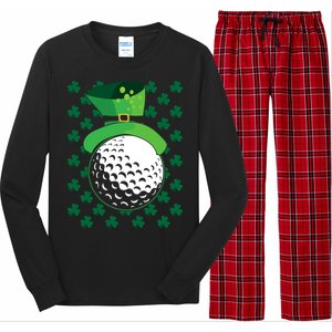 Golf Ball Leprechaun Hat St Patricks Day Sports Lover Cool Gift Long Sleeve Pajama Set