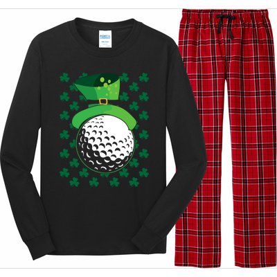 Golf Ball Leprechaun Hat St Patricks Day Sports Lover Cool Gift Long Sleeve Pajama Set