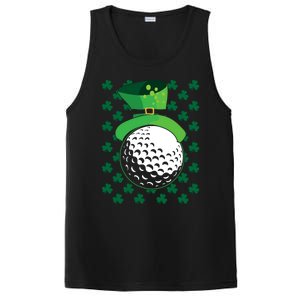 Golf Ball Leprechaun Hat St Patricks Day Sports Lover Cool Gift PosiCharge Competitor Tank