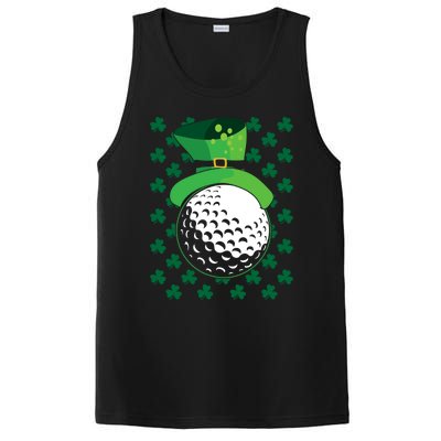 Golf Ball Leprechaun Hat St Patricks Day Sports Lover Cool Gift PosiCharge Competitor Tank