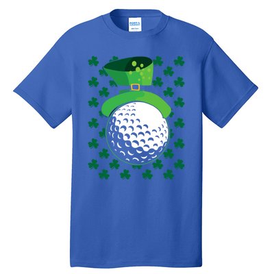 Golf Ball Leprechaun Hat St Patricks Day Sports Lover Cool Gift Tall T-Shirt