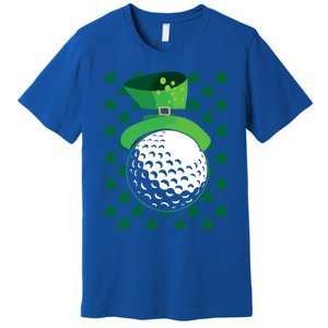 Golf Ball Leprechaun Hat St Patricks Day Sports Lover Cool Gift Premium T-Shirt