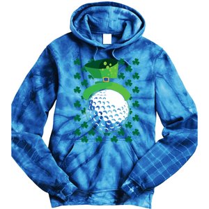 Golf Ball Leprechaun Hat St Patricks Day Sports Lover Cool Gift Tie Dye Hoodie