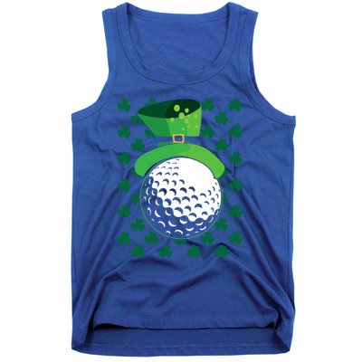 Golf Ball Leprechaun Hat St Patricks Day Sports Lover Cool Gift Tank Top