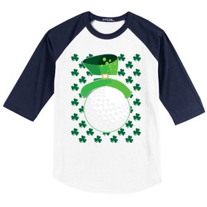 Golf Ball Leprechaun Hat St Patricks Day Sports Lover Cool Gift Baseball Sleeve Shirt