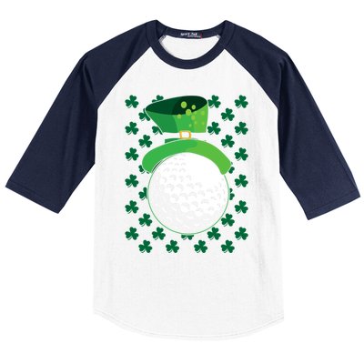 Golf Ball Leprechaun Hat St Patricks Day Sports Lover Cool Gift Baseball Sleeve Shirt