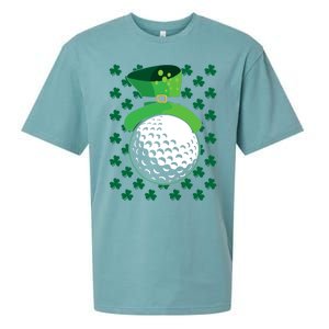 Golf Ball Leprechaun Hat St Patricks Day Sports Lover Cool Gift Sueded Cloud Jersey T-Shirt