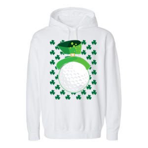 Golf Ball Leprechaun Hat St Patricks Day Sports Lover Cool Gift Garment-Dyed Fleece Hoodie