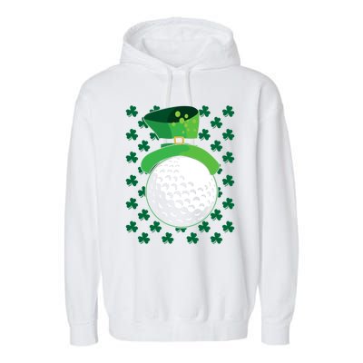 Golf Ball Leprechaun Hat St Patricks Day Sports Lover Cool Gift Garment-Dyed Fleece Hoodie