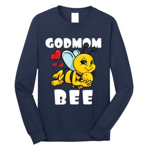 Godmom Bee Lover Matching Family Outfit Baby Announcement Long Sleeve Shirt