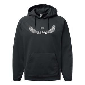 Gbig Big Little Sorority Family Matching Cute Angel Halo Performance Fleece Hoodie