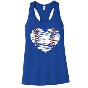 Graphic Baseball Love Heart Baseball Game Gift Women's Racerback Tank