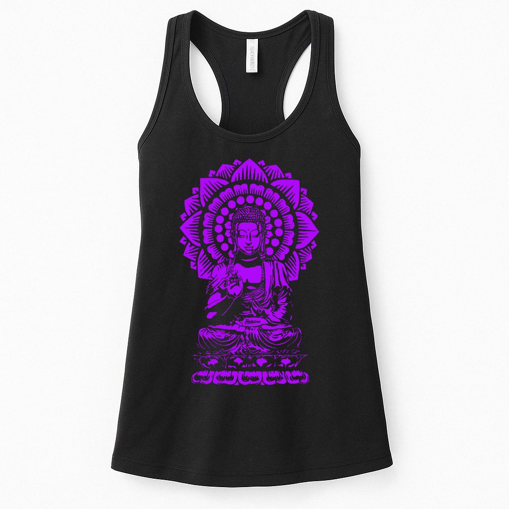 Golden Buddha Lotus Mandala Womens Tank Top
