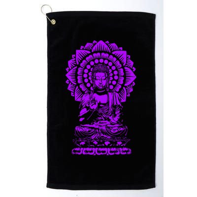 Golden Buddha Lotus Mandala Golf Towel