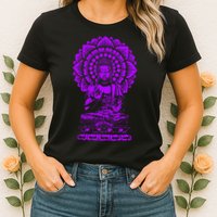 Golden Buddha Lotus Mandala Womens T-Shirt