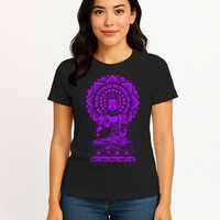 Golden Buddha Lotus Mandala Womens T-Shirt