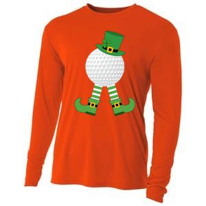 Golf Ball Leprechaun Golfer Gift Green St Patricks Day Party Gift Cooling Performance Long Sleeve Crew